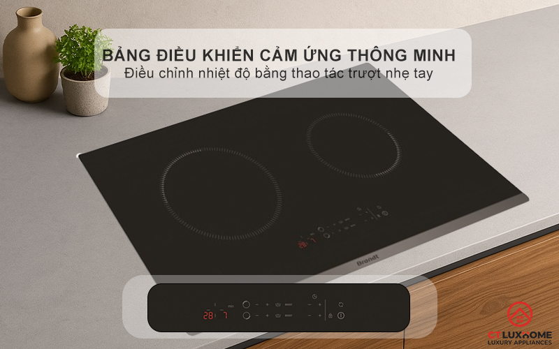 BẾP TỪ 2 VÙNG NẤU BRANDT BPI6230BL 3600W MÀU ĐEN 4