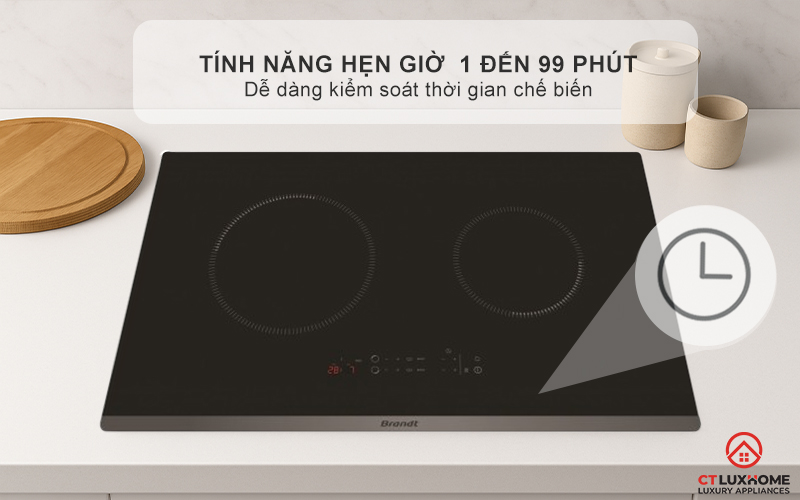 BẾP TỪ 2 VÙNG NẤU BRANDT BPI6230BL 3600W MÀU ĐEN 9