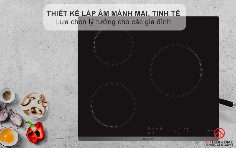 BẾP TỪ 3 VÙNG NẤU BRANDT BPI6309B 3600W MÀU ĐEN 1