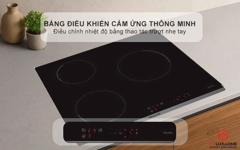 BẾP TỪ 3 VÙNG NẤU BRANDT BPI6309B 3600W MÀU ĐEN 4
