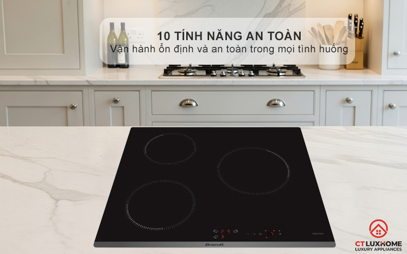 BẾP TỪ 3 VÙNG NẤU BRANDT BPI6309B 3600W MÀU ĐEN 7