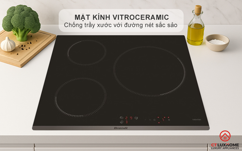 BẾP TỪ 3 VÙNG NẤU BRANDT BPI6314B 7200W MÀU ĐEN 2