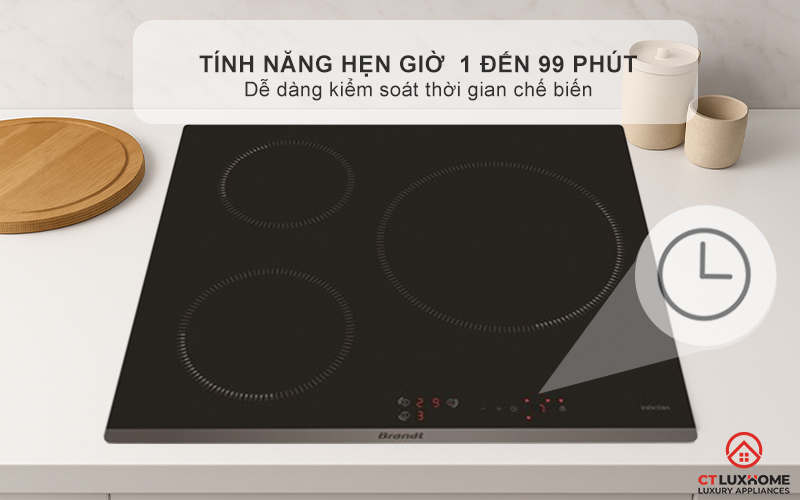 BẾP TỪ 3 VÙNG NẤU BRANDT BPI6314B 7200W MÀU ĐEN 6