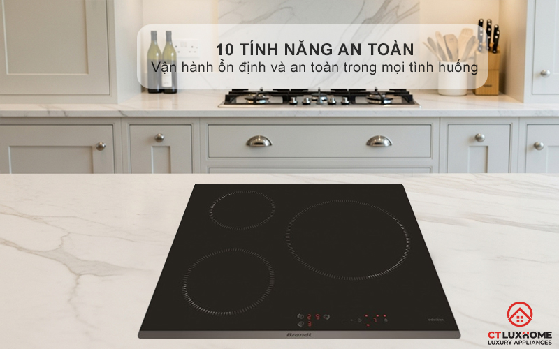 BẾP TỪ 3 VÙNG NẤU BRANDT BPI6314B 7200W MÀU ĐEN 7