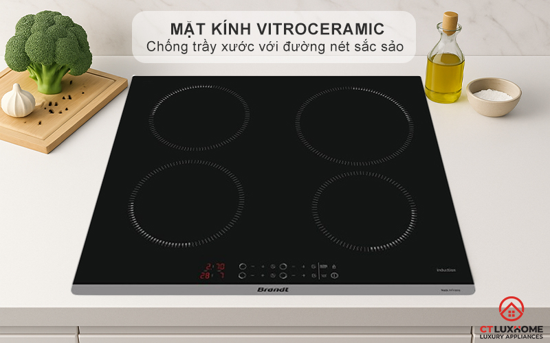 BẾP TỪ 4 VÙNG NẤU BRANDT BPI6410B 3000W MÀU ĐEN 2