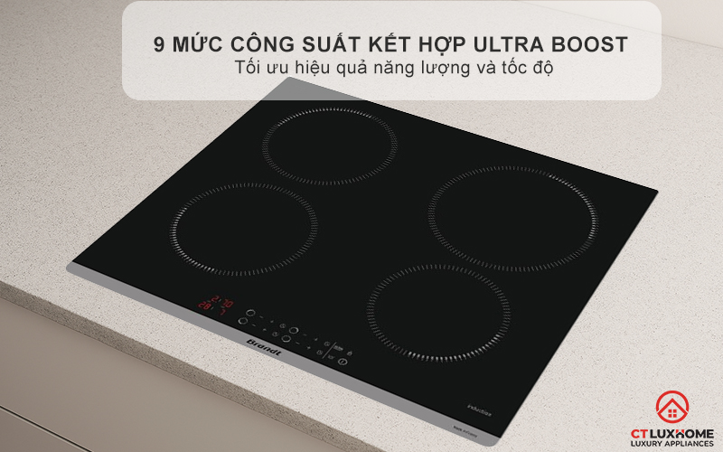 BẾP TỪ 4 VÙNG NẤU BRANDT BPI6410B 3000W MÀU ĐEN 5