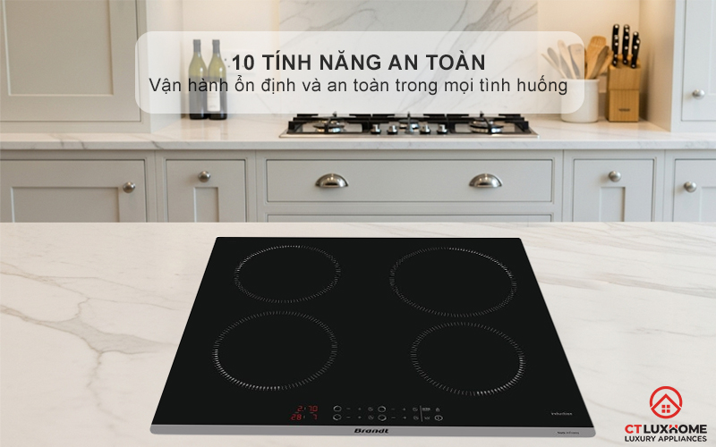 BẾP TỪ 4 VÙNG NẤU BRANDT BPI6410B 3000W MÀU ĐEN 7