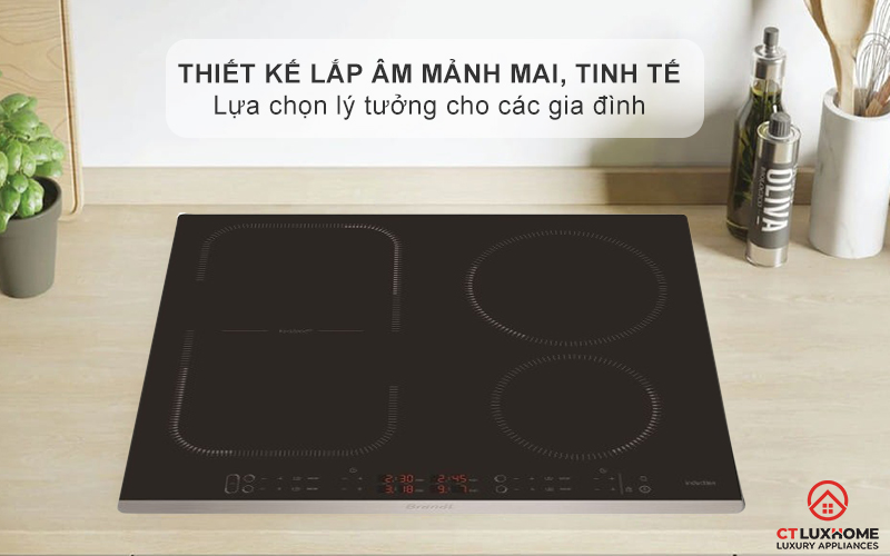 BẾP TỪ 4 VÙNG NẤU BRANDT BPI6449X 7200W MÀU ĐEN 1