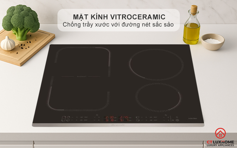 BẾP TỪ 4 VÙNG NẤU BRANDT BPI6449X 7200W MÀU ĐEN 2