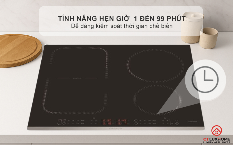 BẾP TỪ 4 VÙNG NẤU BRANDT BPI6449X 7200W MÀU ĐEN 10