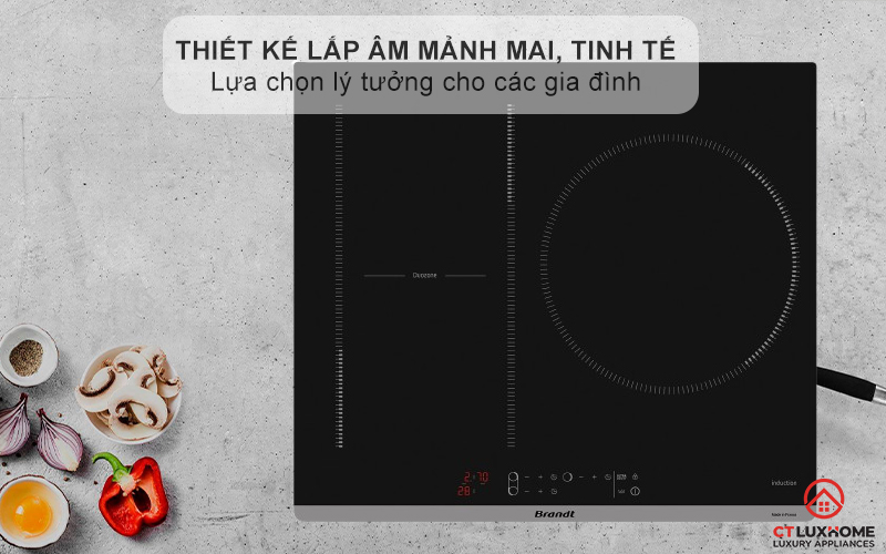 BẾP TỪ 3 VÙNG NẤU BRANDT BPI163DUB 7400W MÀU ĐEN 1
