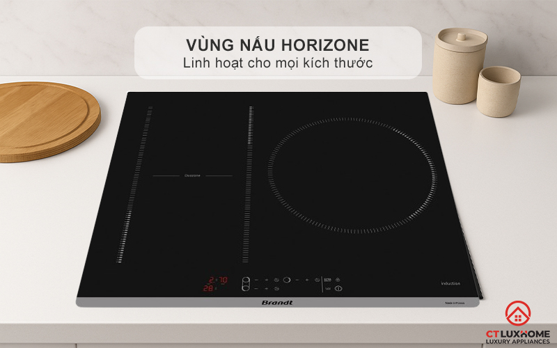 BẾP TỪ 3 VÙNG NẤU BRANDT BPI163DUB 7400W MÀU ĐEN 5