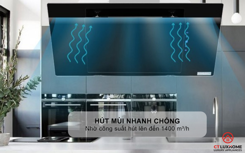 MÁY HÚT MÙI VÁT KÍNH KOCHER  K-2080V NGANG 900MM K2080V 3