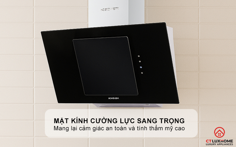 MÁY HÚT MÙI VÁT KÍNH KOCHER  K-2080V NGANG 900MM K2080V 2
