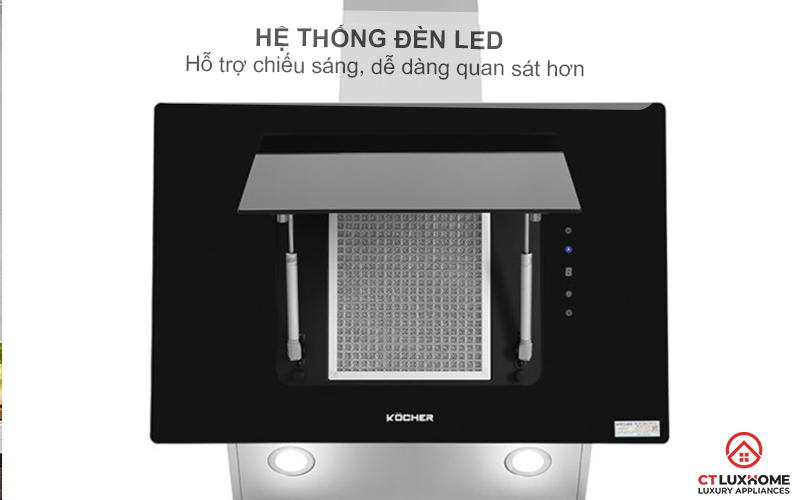 MÁY HÚT MÙI VÁT KÍNH KOCHER  K-2080V NGANG 900MM K2080V 5