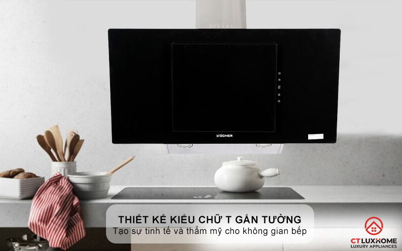 MÁY HÚT MÙI VÁT KÍNH KOCHER  K-2080V NGANG 900MM K2080V 1