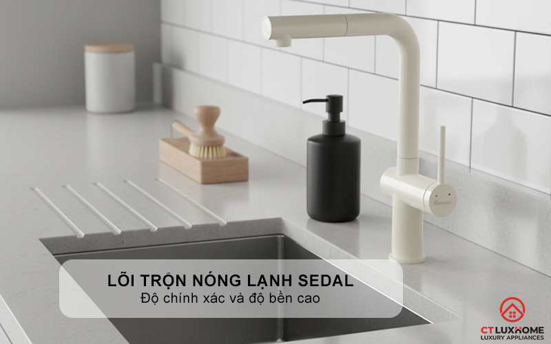 VÒI RỬA BÁT DÂY RÚT KONOX STREAM SMART NUDE STREAMSMARTNUDE 8