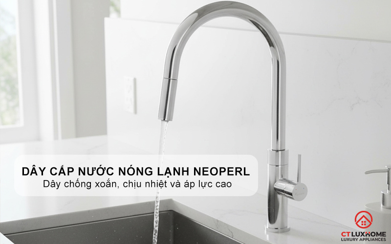 VÒI RỬA BÁT DÂY RÚT KONOX LASI CHROME LASICHROME 10