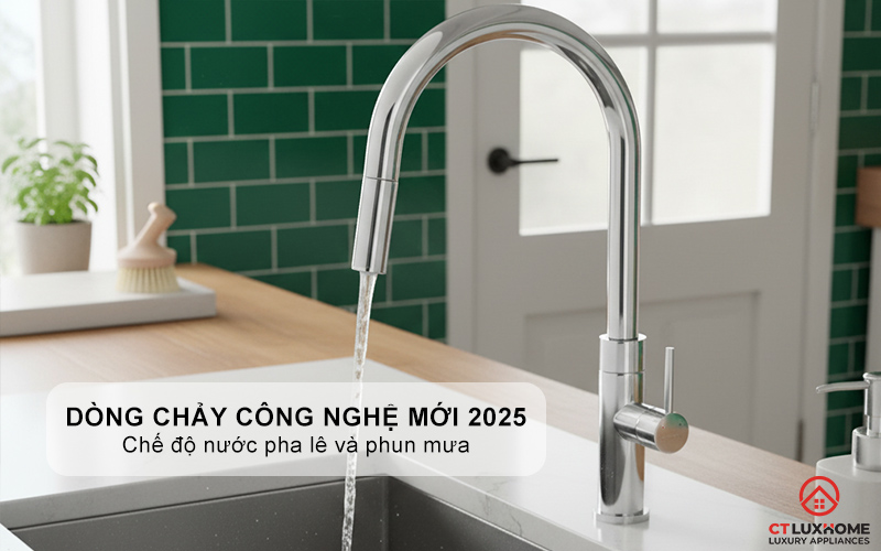 VÒI RỬA BÁT DÂY RÚT KONOX LASI CHROME LASICHROME 4