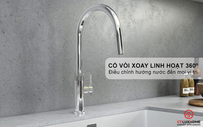 VÒI RỬA BÁT DÂY RÚT KONOX LASI CHROME LASICHROME 6