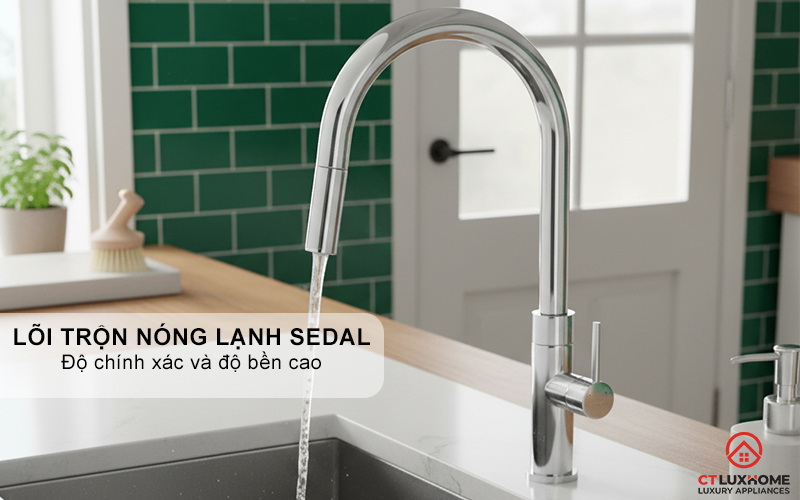 VÒI RỬA BÁT DÂY RÚT KONOX LASI CHROME LASICHROME 8