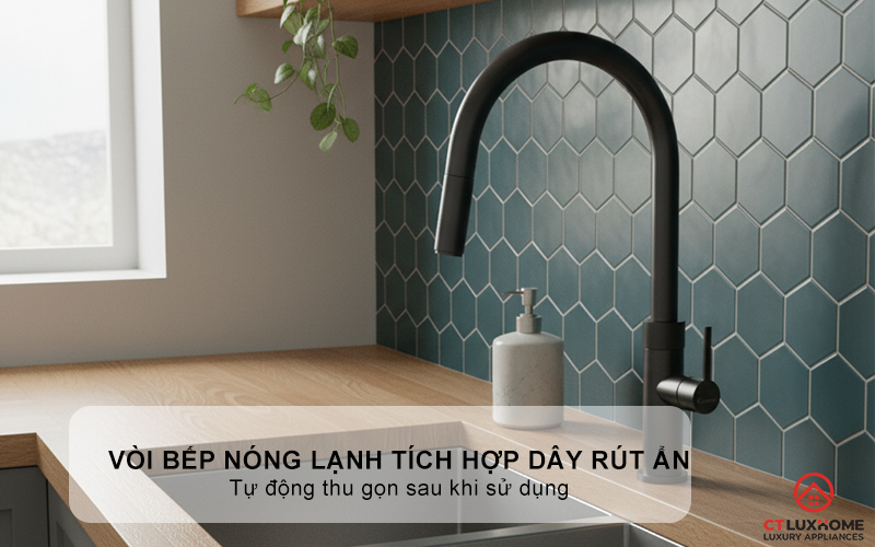 VÒI RỬA BÁT DÂY RÚT KONOX LASI GUN METAL LASIGUNMETAL 3