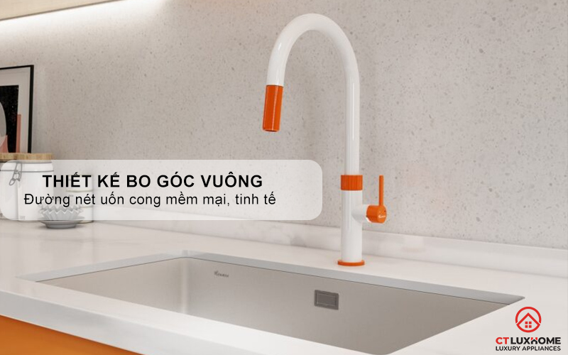 VÒI RỬA BÁT DÂY RÚT KONOX LASI ORANGE LASIORANGE 1