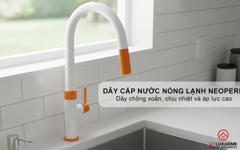 VÒI RỬA BÁT DÂY RÚT KONOX LASI ORANGE LASIORANGE 10