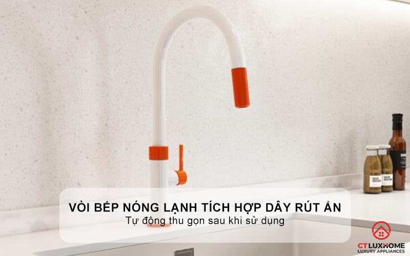 VÒI RỬA BÁT DÂY RÚT KONOX LASI ORANGE LASIORANGE 3
