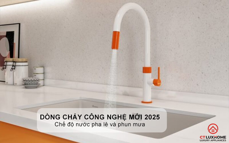 VÒI RỬA BÁT DÂY RÚT KONOX LASI ORANGE LASIORANGE 4