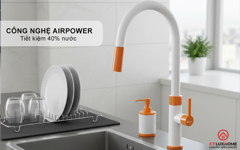 VÒI RỬA BÁT DÂY RÚT KONOX LASI ORANGE LASIORANGE 7