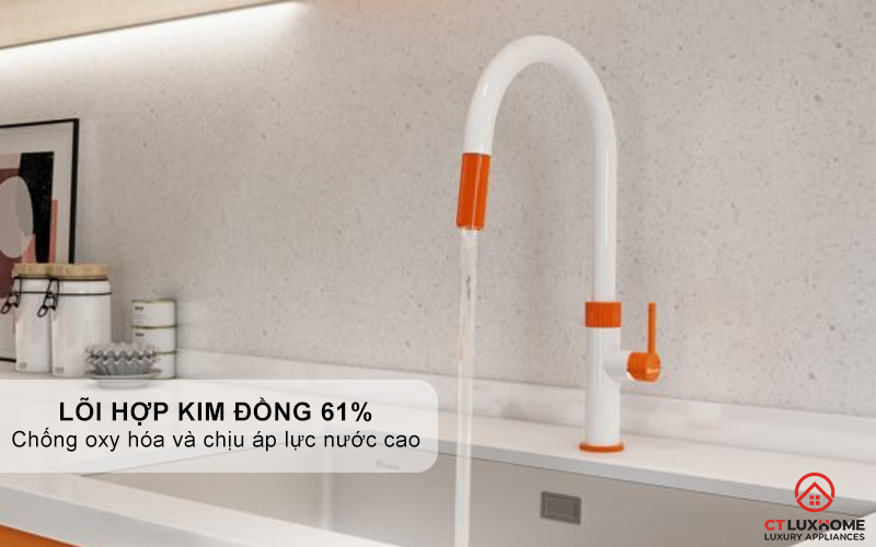 VÒI RỬA BÁT DÂY RÚT KONOX LASI ORANGE LASIORANGE 9