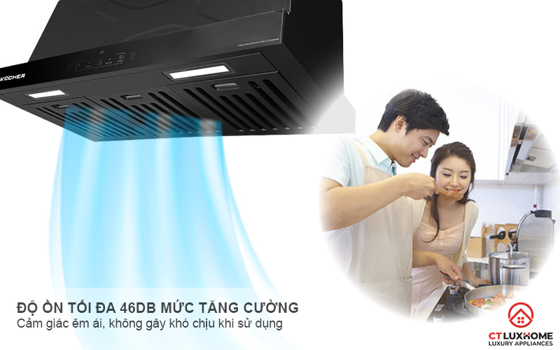 MÁY HÚT MÙI ÂM TỦ KOCHER TURBO X-668D NGANG 700MM MÀU ĐEN X668D 8