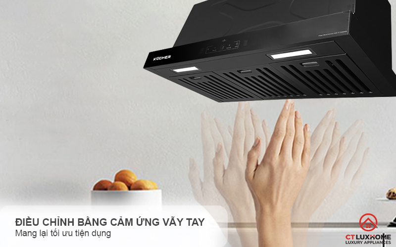 MÁY HÚT MÙI ÂM TỦ KOCHER TURBO X-668D NGANG 700MM MÀU ĐEN X668D 9