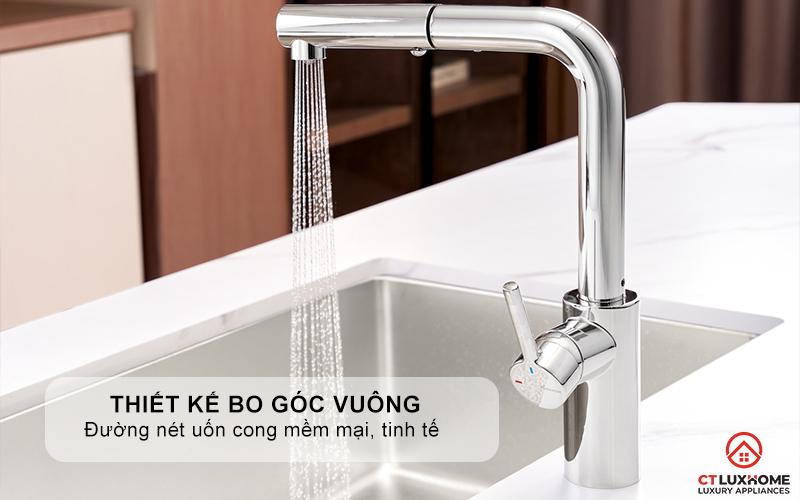 VÒI RỬA BÁT DÂY RÚT KONOX VIRA CHROME  KONOXVIRACHROME 1