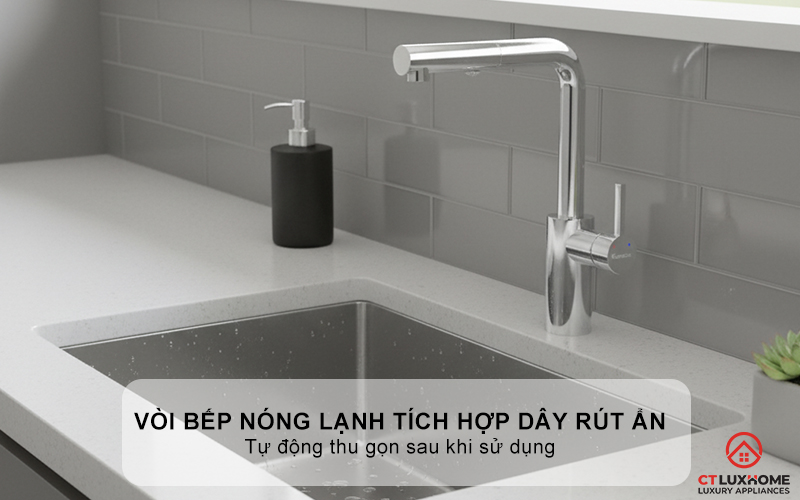 VÒI RỬA BÁT DÂY RÚT KONOX VIRA CHROME  KONOXVIRACHROME 3