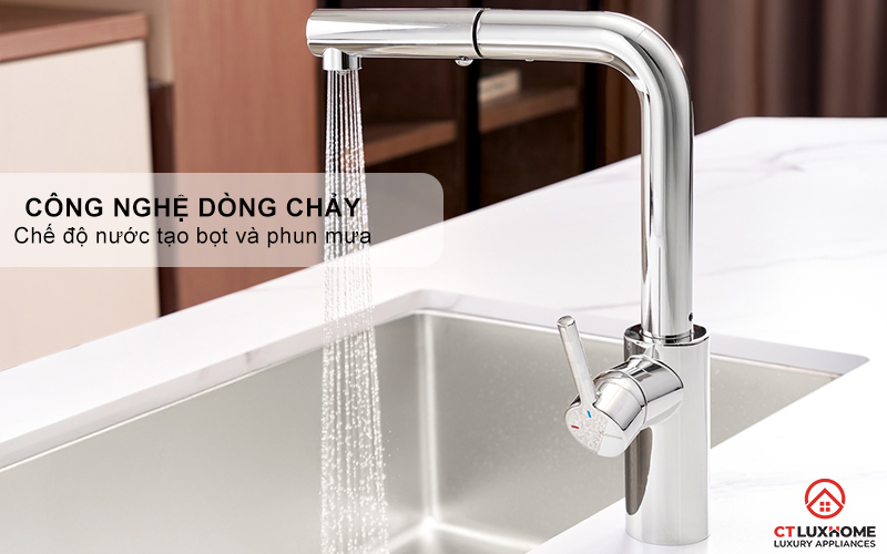 VÒI RỬA BÁT DÂY RÚT KONOX VIRA CHROME  KONOXVIRACHROME 4