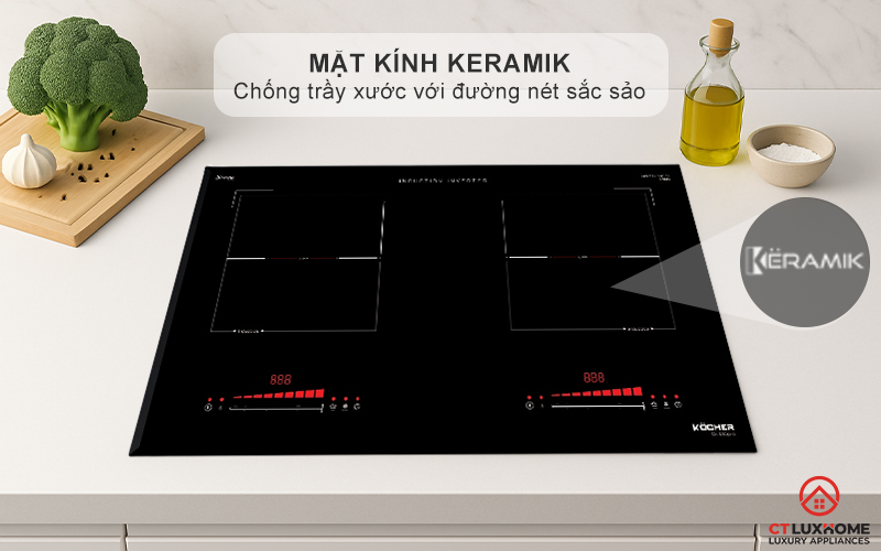 BẾP TỪ ĐÔI 2 VÙNG NẤU KOCHER DI-330 PRO DI330PRO 2