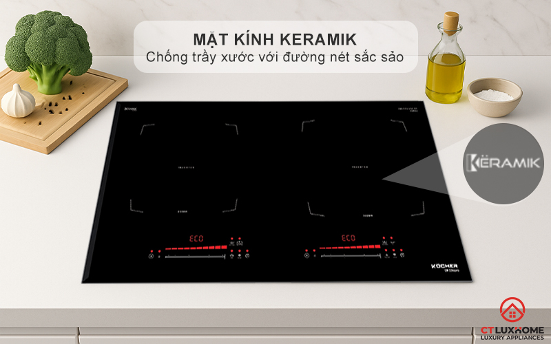 BẾP TỪ 2 VÙNG NẤU KOCHER DI-336PRO MÀU ĐEN DI336PRO 2