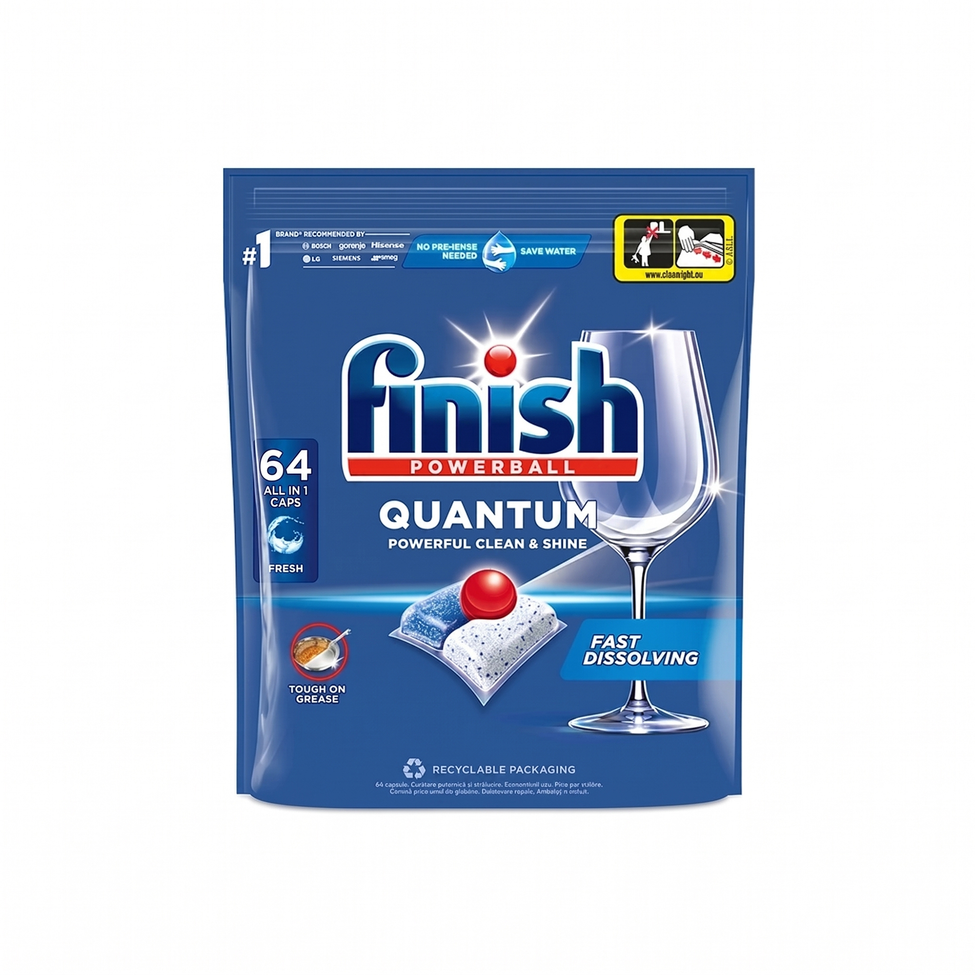 VIÊN RỬA BÁT FINISH QUANTUM 64 VIÊN HƯƠNG THƯỜNG HÀNG CHÍNH HÃNG