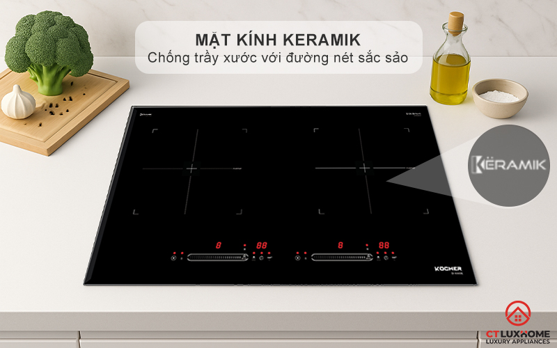 BẾP TỪ 2 VÙNG NẤU KOCHER DI-688SE MÀU ĐEN DI688SE 2