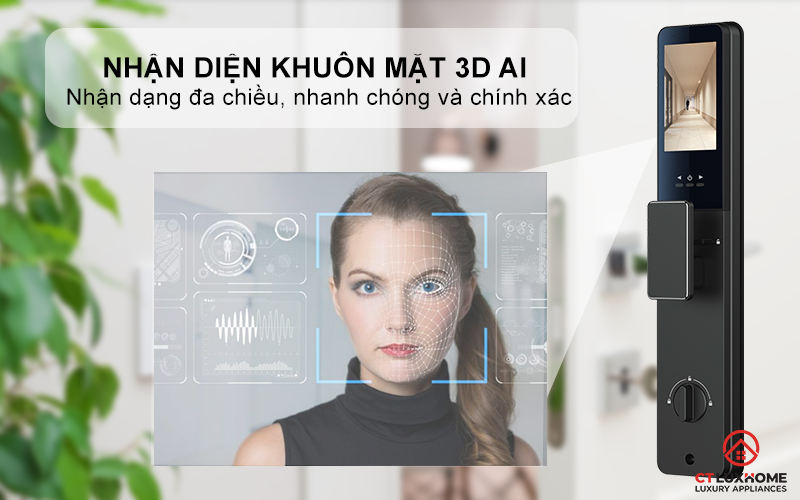 HOÁ CỬA THÔNG MINH AVOLOCK AL 75TFV CẢM BIẾN VÂN TAY, KHUÔN MẶT 2