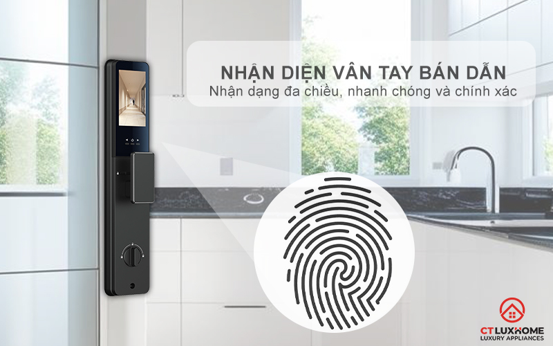 HOÁ CỬA THÔNG MINH AVOLOCK AL 75TFV CẢM BIẾN VÂN TAY, KHUÔN MẶT 3