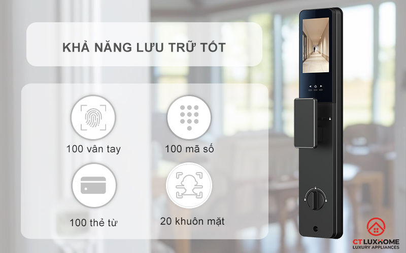 HOÁ CỬA THÔNG MINH AVOLOCK AL 75TFV CẢM BIẾN VÂN TAY, KHUÔN MẶT 11
