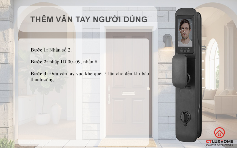 KHOÁ CỬA THÔNG MINH AVOLOCK AL 80FRVT CẢM BIẾN VÂN TAY, KHUÔN MẶT AL80FRVT 8