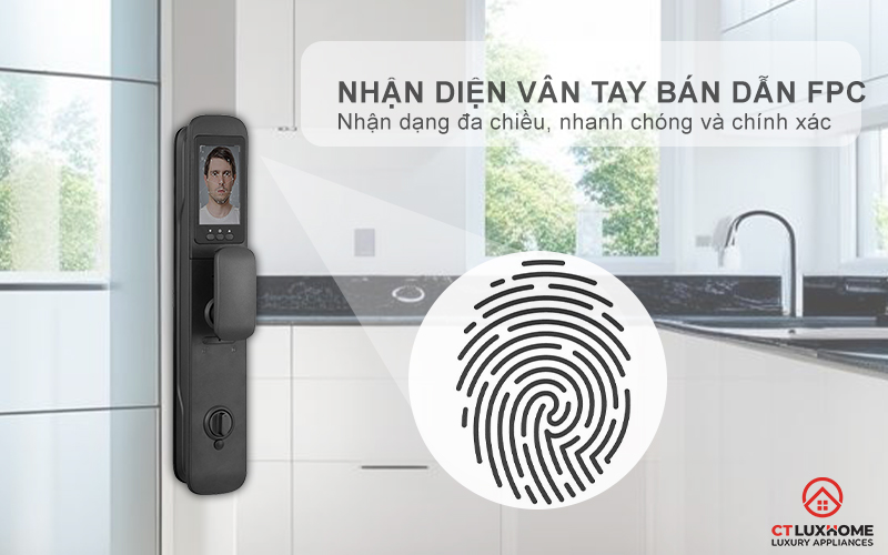 KHOÁ CỬA THÔNG MINH AVOLOCK AL 80FRVT CẢM BIẾN VÂN TAY, KHUÔN MẶT AL80FRVT 3