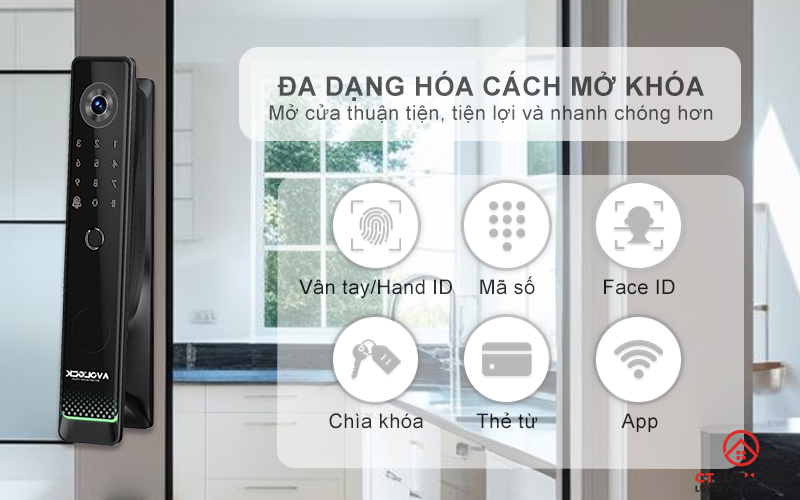 KHOÁ CỬA THÔNG MINH AVOLOCK AL 81FRVT CẢM BIẾN VÂN TAY, KHUÔN MẶT AL81FRVT 9
