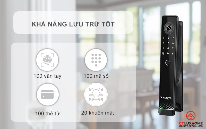KHOÁ CỬA THÔNG MINH AVOLOCK AL 81FRVT CẢM BIẾN VÂN TAY, KHUÔN MẶT AL81FRVT 10