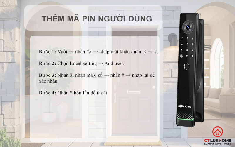 KHOÁ CỬA THÔNG MINH AVOLOCK AL 81FRVT CẢM BIẾN VÂN TAY, KHUÔN MẶT AL81FRVT 4