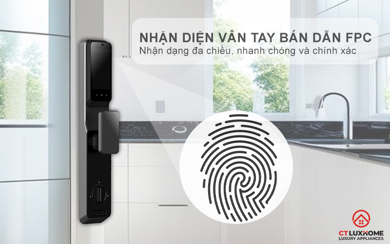 KHOÁ CỬA THÔNG MINH AVOLOCK AL 84FRVT CẢM BIẾN VÂN TAY, KHUÔN MẶT MÀU ĐEN AL84FRVT 3